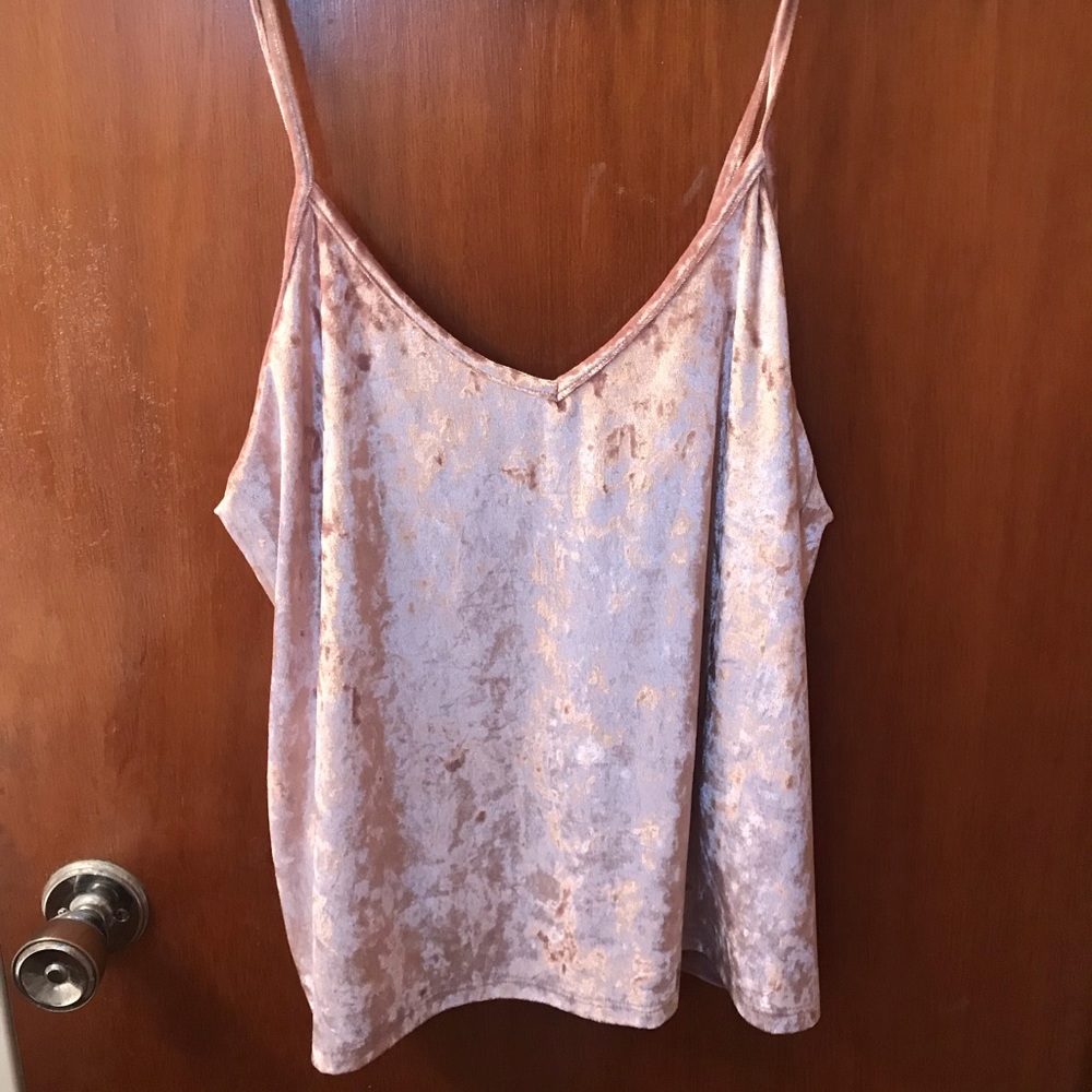 Pink velvet top